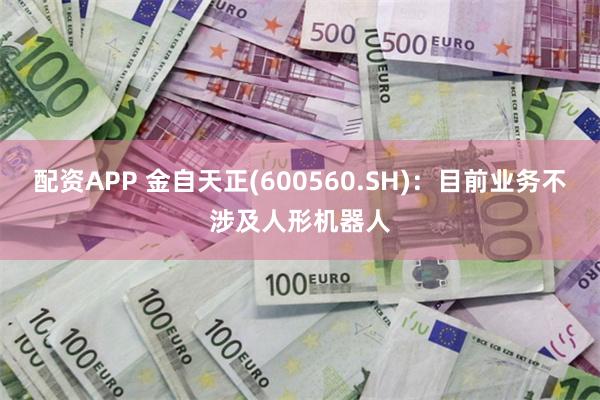 配资APP 金自天正(600560.SH)：目前业务不涉及人形机器人