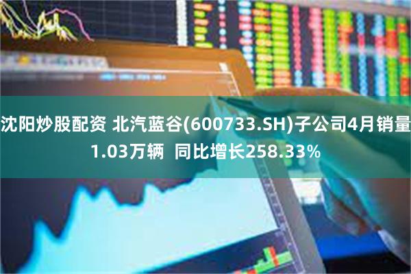 沈阳炒股配资 北汽蓝谷(600733.SH)子公司4月销量1.03万辆  同比增长258.33%