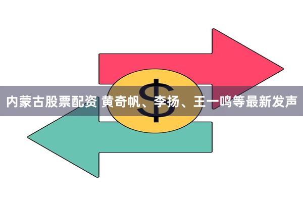 内蒙古股票配资 黄奇帆、李扬、王一鸣等最新发声